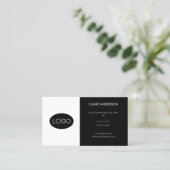 Aangepaste Logo Visitekaartje (Staand voorkant)