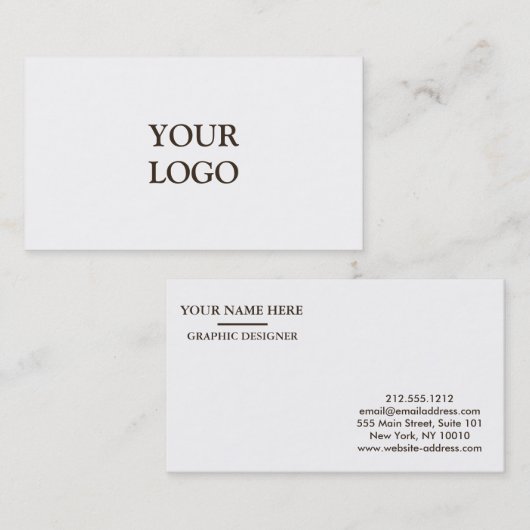 Aangepaste Logo Visitekaartje (Voorkant / Achterkant)