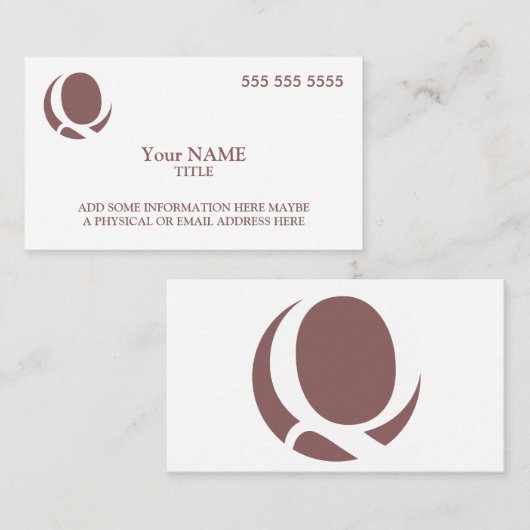 Aangepaste Logo Visitekaartje (Voorkant / Achterkant)