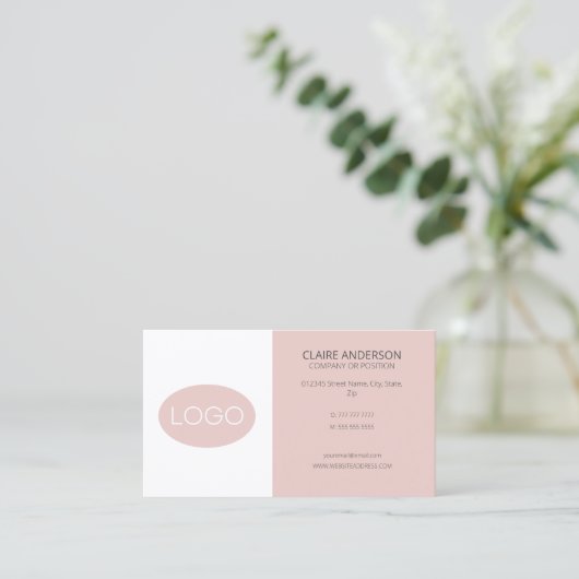 Aangepaste Logo Visitekaartje (Staand voorkant)