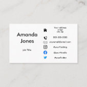 Aangepaste logo- visitekaartje afsprakenkaartje (Achterkant)