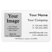 Aangepaste Logo Visitekaartje stijl magneet (Horizontaal)