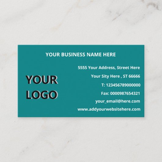 Aangepaste Logo Volledige contactgegevens Professi Visitekaartje (Voorkant)