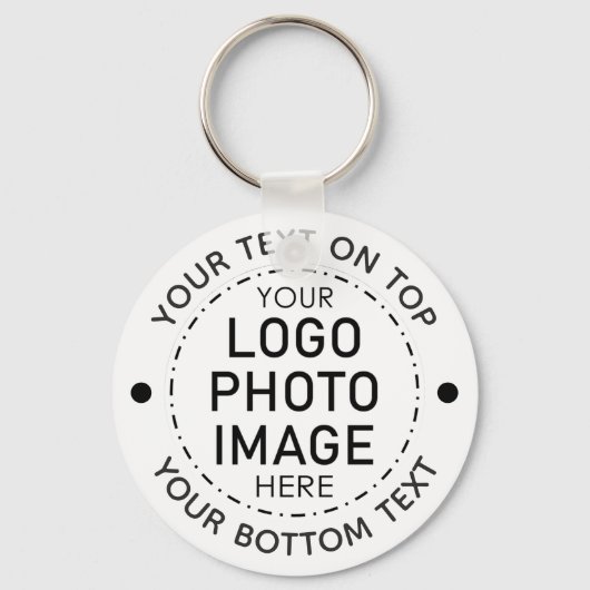 Aangepaste Logo voor aangepaste kleuren: 1-2 foto' Sleutelhanger (Voorkant)