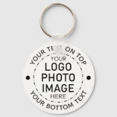 Aangepaste Logo voor aangepaste kleuren: 1-2 foto' Sleutelhanger (Achterkant)