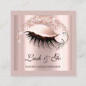 Aangepaste Logo voor aanmaakprogramma Eyelash Exte Vierkante Visitekaartje (Voorkant)