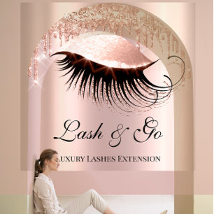 Aangepaste Logo voor aanmaakprogramma Eyelash Exte Vierkante Visitekaartje