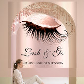 Aangepaste Logo voor aanmaakprogramma Eyelash Exte Vierkante Visitekaartje