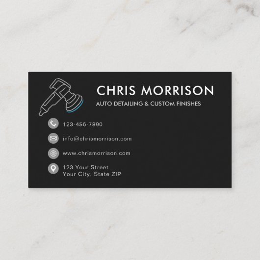 Aangepaste Logo voor automatische detaillering Ser Visitekaartje (Achterkant)