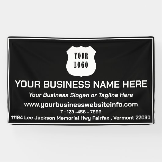 Aangepaste Logo voor bedrijven Adverteren Spandoek (Horizontaal)