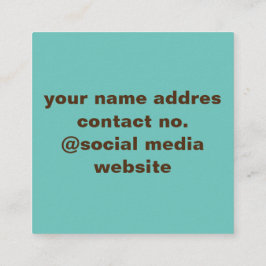 aangepaste logo voor bedrijven - eenvoudige groene vierkante visitekaartje