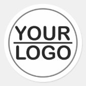 Aangepaste logo voor bedrijven klassieke ronde sti ronde sticker (Voorkant)
