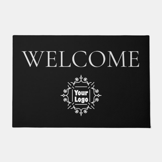 Aangepaste Logo voor bedrijven of bedrijven Deurmat (Voorkant)