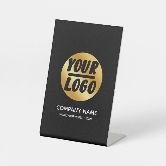 Aangepaste logo voor bedrijven reclamebord met voetstuk (Voorkant)