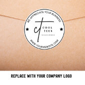 Aangepaste Logo voor bedrijven Ronde Sticker