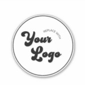 Aangepaste Logo voor bedrijven rondom de rondleidi Sticker (Voorkant)