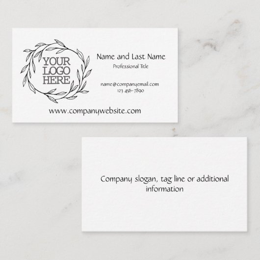 Aangepaste Logo voor bedrijven Visitekaartje (Voorkant / Achterkant)