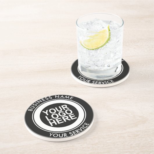 Aangepaste Logo voor bedrijven Zandsteen Onderzetter (Zijkant)