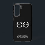 Aangepaste Logo voor bedrijven - zwart Samsung Galaxy Hoesje<br><div class="desc">Een eenvoudige douane zwarte bedrijfs sjabloon in een moderne minimalistische stijl die gemakkelijk met uw bedrijfs logo en tekst kan worden bijgewerkt. Ontworpen met een horizontaal afbeelding van de banner van de logo (2560 x 1440 px), kunt u aanpassen door de tekst en het afbeelding te veranderen gebruikend de verstrekte...</div>