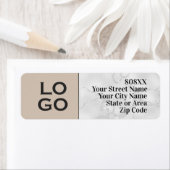 Aangepaste Logo voor beige en marmer Etiket (Insitu)