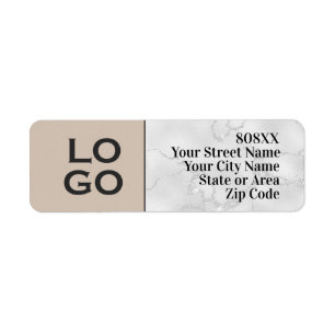 Aangepaste Logo voor beige en marmer Etiket