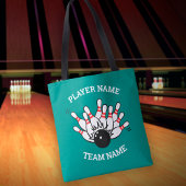 Aangepaste Logo voor Bowling-team met naam van spe Tote Bag