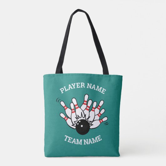 Aangepaste Logo voor Bowling-team met naam van spe Tote Bag (Achterkant)