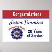 Aangepaste Logo voor brandweer Poster (Voorkant)