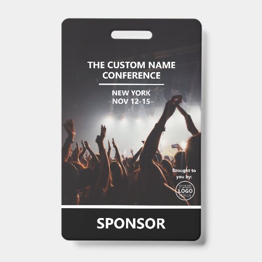 Aangepaste Logo voor conferentiesponsor voor toega Badge (Voorzijde)