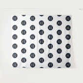 Aangepaste Logo voor eigen bedrijf en herhaal acht Wandkleed (Voorkant (horizontaal))