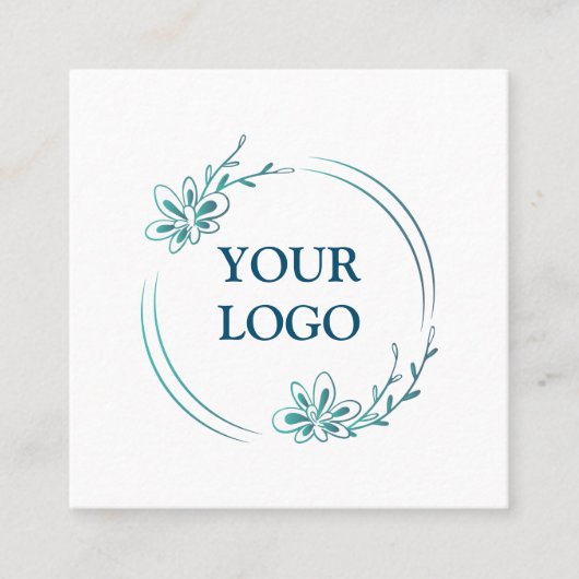 Aangepaste Logo voor eigen gebruik Vierkante Visitekaartje (Voorkant)