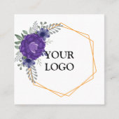 Aangepaste Logo voor eigen gebruik Vierkante Visitekaartje (Voorkant)