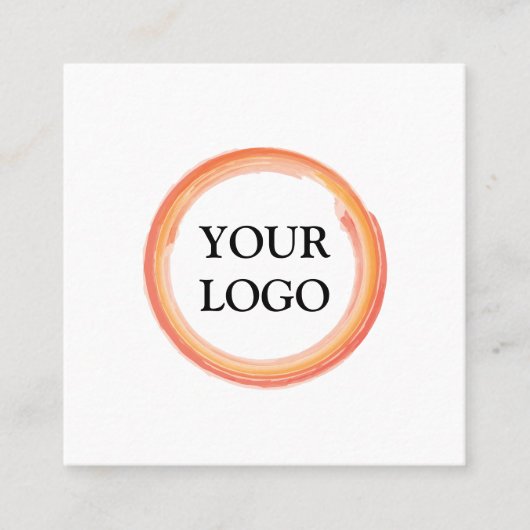 Aangepaste Logo voor eigen gebruik Vierkante Visitekaartje (Voorkant)