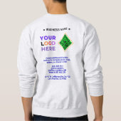 Aangepaste Logo voor- en achterkant & QR-code | Bu Trui (Achterkant)