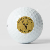 Aangepaste Logo voor Gold en Black Buck Golfballen (Voorkant)