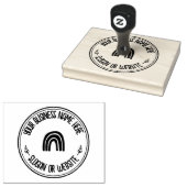 Aangepaste Logo voor grote persoonlijke boho-regen Rubberstempel (Gestempeld)