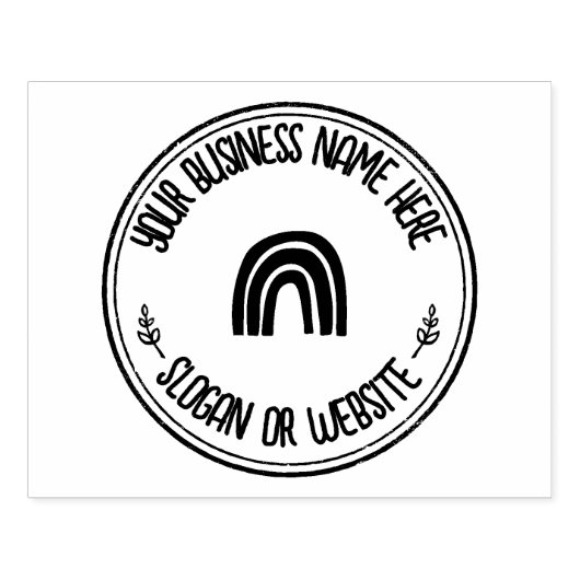 Aangepaste Logo voor grote persoonlijke boho-regen Rubberstempel (Afrduk)