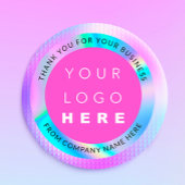 Aangepaste Logo voor holograaf Eenvoudig Modern Ro Ronde Sticker