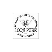 Aangepaste Logo voor honingbijen Rubberstempel (Afrduk)