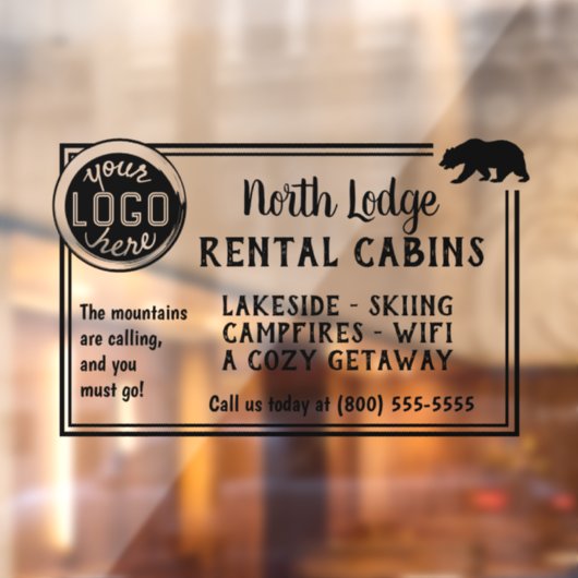 Aangepaste Logo voor kabelventilatie Eenvoudig Adv Raamsticker (Vel 2)