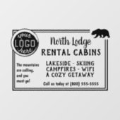 Aangepaste Logo voor kabelventilatie Eenvoudig Adv Raamsticker (Vel)