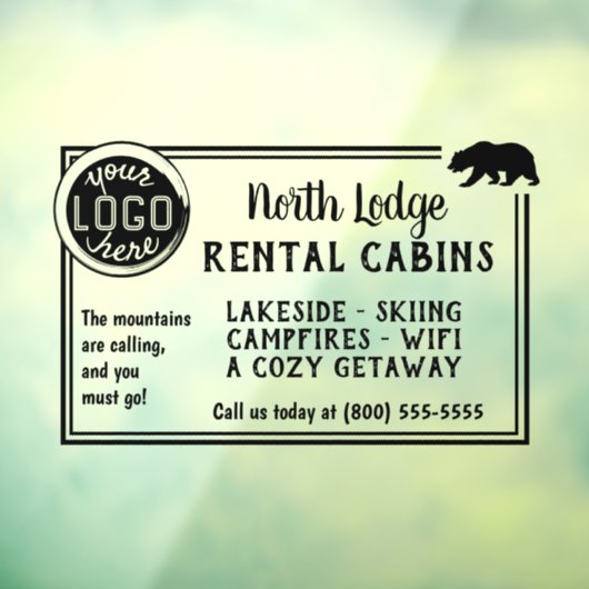 Aangepaste Logo voor kabelventilatie Eenvoudig Adv Raamsticker (Vel 3)