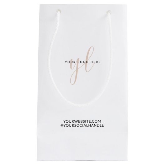 Aangepaste Logo voor kleine bedrijfspakketten Klein Cadeauzakje (Voorkant)