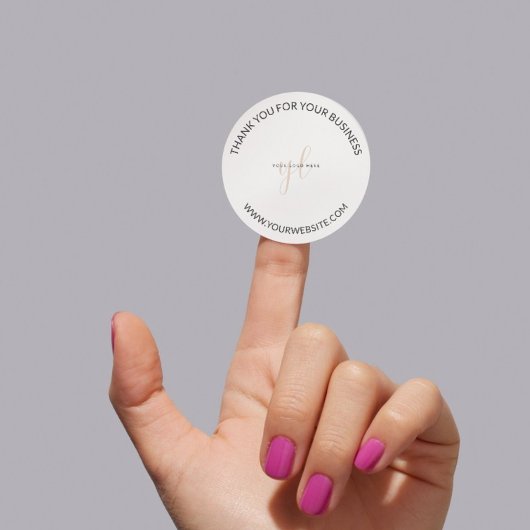 Aangepaste Logo voor kleine bedrijfspakketten Ronde Sticker