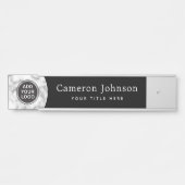 Aangepaste logo voor marmer ziet er moderne zwarte deurbordje (Voorkant)