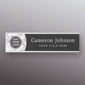 Aangepaste logo voor marmer ziet er moderne zwarte deurbordje