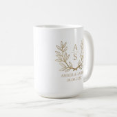 Aangepaste Logo voor monogram weddenschap met adem Koffiemok (Voorkant rechts)