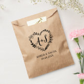 Aangepaste Logo voor monogram weddenschap met hart Bedankzakje (Gezegeld)