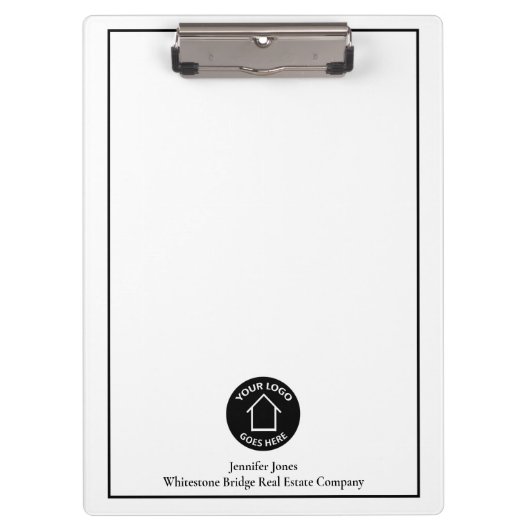 Aangepaste Logo voor onroerend goed bedrijf Klembord (Voorkant)