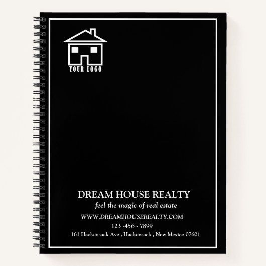 Aangepaste Logo voor onroerend goed Realtor-promot Notitieboek (Voorkant)